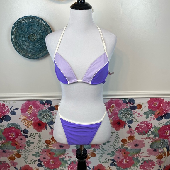 Vintage 90s Victorias Secret Purple Bikini Set M